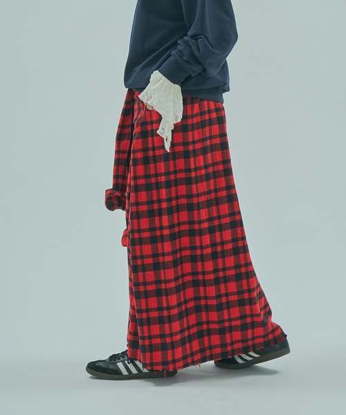 INDIA IS BEAUTIFUL（インディアイズビューティフル）の「【ROSE BUD別注】INDIA IS BEAUTIFUL/3WAY FLANNEL SHIRT SKIRT（スカート・レディース・レッド/ブルー・ONE SIZE）」の17枚目の写真
