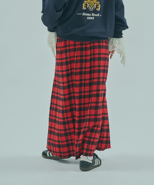 INDIA IS BEAUTIFUL（インディアイズビューティフル）の「【ROSE BUD別注】INDIA IS BEAUTIFUL/3WAY FLANNEL SHIRT SKIRT（スカート・レディース・レッド/ブルー・ONE SIZE）」の18枚目の写真