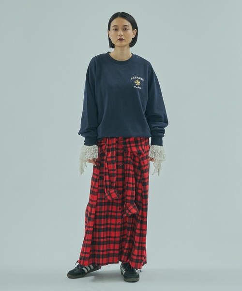 INDIA IS BEAUTIFUL（インディアイズビューティフル）の「【ROSE BUD別注】INDIA IS BEAUTIFUL/3WAY FLANNEL SHIRT SKIRT（スカート・レディース・レッド/ブルー・ONE SIZE）」の19枚目の写真