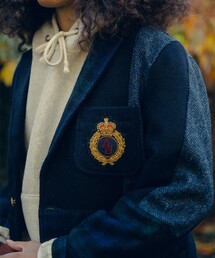 BEAMS PLUS(�r�[���X�v���X)�́y�ʒ��zACADEMY by Blackstock & Weber / 3B Jacket Harris Tweed Patchwork(���̑��A�E�^�[)