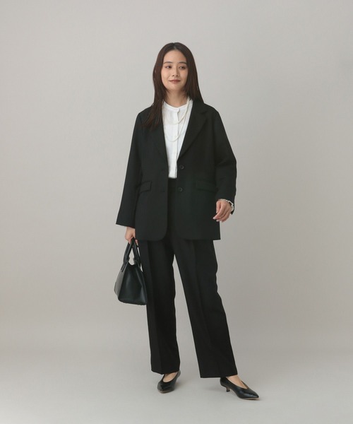 GLOBAL WORK(グローバルワーク)の「MATINEE LINE/ウールライク/ストレートパンツ/601515(その他パンツ・レディース・ベージュ/ブラウン系9/ブラック・SMALL/MEDIUM/LARGE)」の4枚目の写真