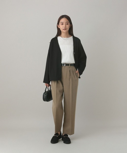 GLOBAL WORK(グローバルワーク)の「MATINEE LINE/ウールライク/ストレートパンツ/601515(その他パンツ・レディース・ベージュ/ブラウン系9/ブラック・SMALL/MEDIUM/LARGE)」の8枚目の写真