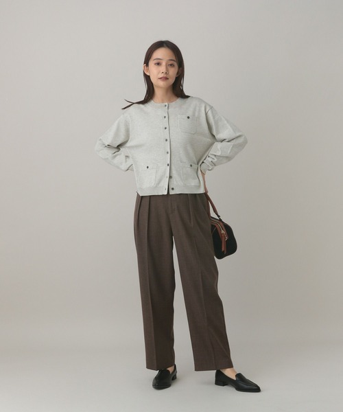 GLOBAL WORK(グローバルワーク)の「MATINEE LINE/ウールライク/ストレートパンツ/601515(その他パンツ・レディース・ベージュ/ブラウン系9/ブラック・SMALL/MEDIUM/LARGE)」の12枚目の写真