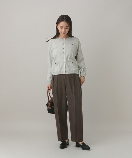 GLOBAL WORK(グローバルワーク)の「MATINEE LINE/ウールライク/ストレートパンツ/601515(その他パンツ・レディース・ベージュ/ブラウン系9/ブラック・SMALL/MEDIUM/LARGE)」の13枚目の写真