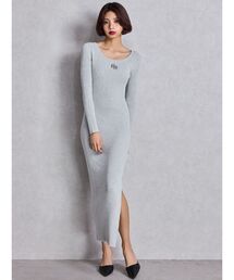 GYDA | GGプレート long sleeve LONGニットワンピース(ワンピース)