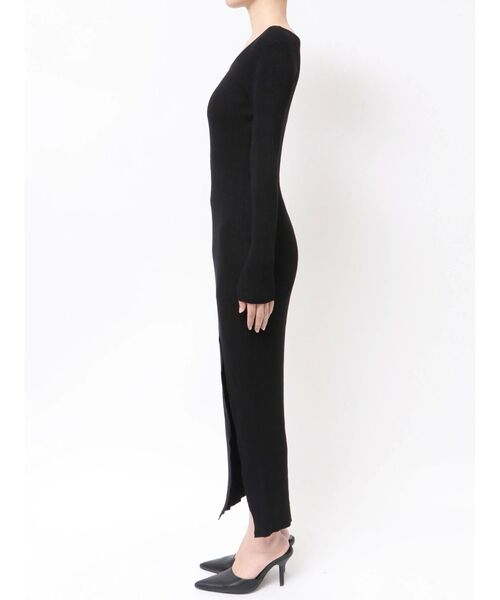 GYDA（ジェイダ）の「GGプレート long sleeve LONGニットワンピース（ワンピース・レディース・ブラック/シルバー・FREE）」の14枚目の写真