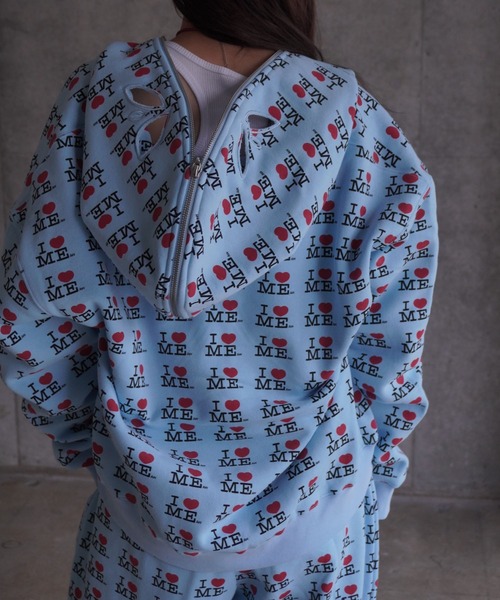 I heart me blue butterfly hoodie（パーカー）｜ASHLEY WILLIAMS