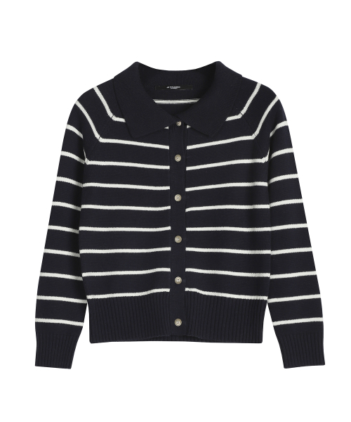 AVANDRESS（アバンドレス ）の「Striped Collar Knit Cardigan IVORY（カーディガン/ボレロ・レディース・その他・FREE）」の4枚目の写真