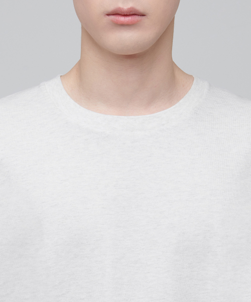 MUSINSA STANDARD（ムシンサスタンダード）の「オーバーサイズクルーネックTシャツ [オートミール]（Tシャツ/カットソー・メンズ・その他・SMALL/MEDIUM/LARGE/X-LARGE/XX-LARGE）」の3枚目の写真