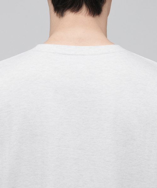 MUSINSA STANDARD（ムシンサスタンダード）の「オーバーサイズクルーネックTシャツ [オートミール]（Tシャツ/カットソー・メンズ・その他・SMALL/MEDIUM/LARGE/X-LARGE/XX-LARGE）」の4枚目の写真