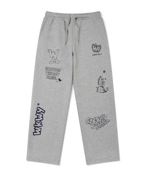 Wacky WiLLy(ワッキーウィリー)の「グラフィックスウェットパンツグレー(スウェットパンツ・レディース・その他・SMALL/MEDIUM/LARGE/X-LARGE)」の1枚目の写真