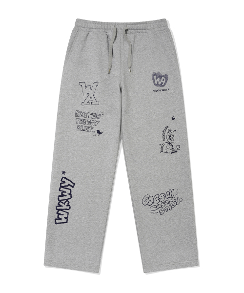 Wacky WiLLy(ワッキーウィリー)の「グラフィックスウェットパンツグレー(スウェットパンツ・レディース・その他・SMALL/MEDIUM/LARGE/X-LARGE)」の2枚目の写真