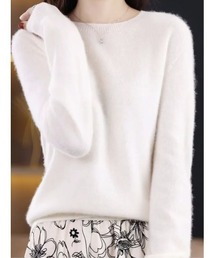 HONKY TONK（ホンキートンク）の「カシミヤタッチ　ベーシッククルーネックニット（ニット/セーター）」