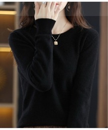 HONKY TONK（ホンキートンク）の「カシミヤタッチ　ベーシッククルーネックニット（ニット/セーター）」