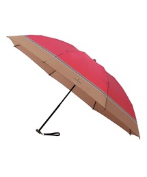 LANVIN en Bleu（ランバンオンブルー）の「折りたたみ傘 軽量 UV 8本骨 ”サテン ボーダー” 55cm（折りたたみ傘）」