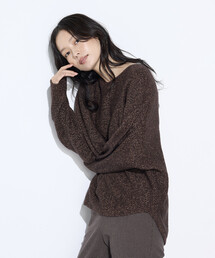 COMME CA（コムサ）の「和紙ブークレー ホールガーメントプルオーバー（ニット/セーター）」