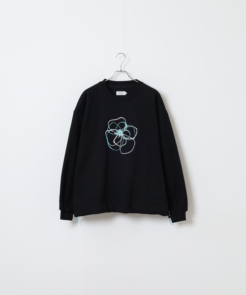 ATELANE(アテレーン)の「ATELANE CVC裏起毛刺繍スウェット/フラワー/ハート/ドローコード(スウェット・メンズ・グレー系その他2/ブラック系1/グレー系その他/グレー系2/グレー系1/ブラック系2・L/M)」の7枚目の写真
