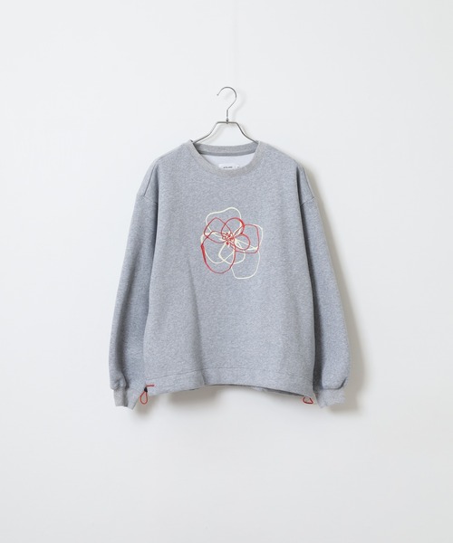 ATELANE(アテレーン)の「ATELANE CVC裏起毛刺繍スウェット/フラワー/ハート/ドローコード(スウェット・メンズ・グレー系その他2/ブラック系1/グレー系その他/グレー系2/グレー系1/ブラック系2・L/M)」の12枚目の写真