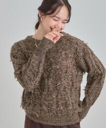 SHOO・LA・RUE | ゆるシルエットがこなれ見え フリンジニット(ニット/セーター)