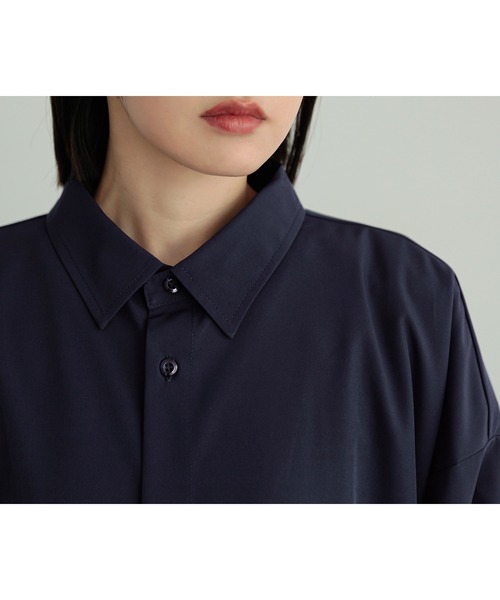 n'OrLABEL（ノアールレーベル）の「『レイヤードロングシャツ』（シャツワンピース・レディース・ネイビー/ブラック・FREE）」の15枚目の写真