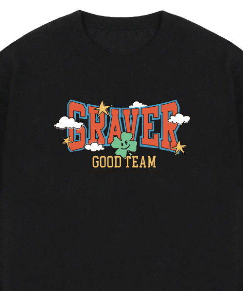 GRAVER（グレーバー）の「[ユニセックス]GOOD-TEAM 半袖Tシャツ_ブラック（Tシャツ/カットソー・レディース・ブラック・SMALL/MEDIUM/LARGE）」の3枚目の写真