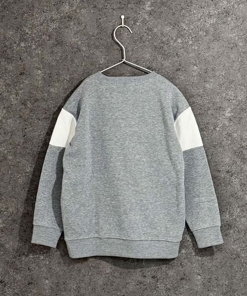 SHISKY(シスキー)の「裏起毛 綿タッチ ピリング防止加工 オーバーサイズ GAME トレーナー(スウェット・キッズ・ブラック/杢グレー/オフホワイト/ブラック系その他/ネイビー/チャコール・110/120/130/140/150/160)」の7枚目の写真