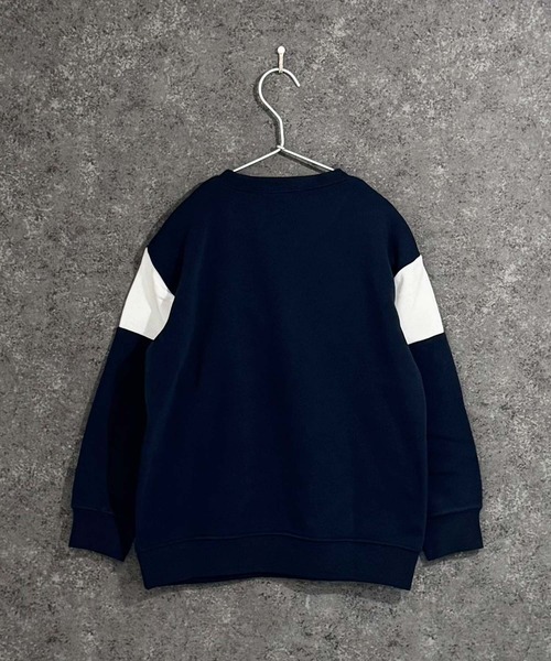 SHISKY(シスキー)の「裏起毛 綿タッチ ピリング防止加工 オーバーサイズ GAME トレーナー(スウェット・キッズ・ブラック/杢グレー/オフホワイト/ブラック系その他/ネイビー/チャコール・110/120/130/140/150/160)」の9枚目の写真