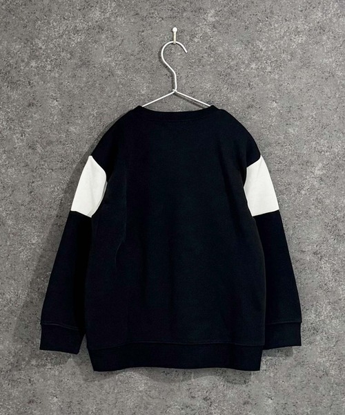 SHISKY(シスキー)の「裏起毛 綿タッチ ピリング防止加工 オーバーサイズ GAME トレーナー(スウェット・キッズ・ブラック/杢グレー/オフホワイト/ブラック系その他/ネイビー/チャコール・110/120/130/140/150/160)」の11枚目の写真