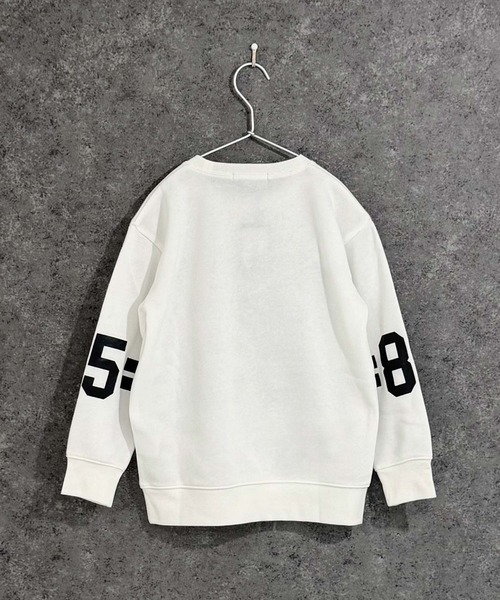 SHISKY(シスキー)の「裏起毛 綿タッチ ピリング防止加工 オーバーサイズ GAME トレーナー(スウェット・キッズ・ブラック/杢グレー/オフホワイト/ブラック系その他/ネイビー/チャコール・110/120/130/140/150/160)」の13枚目の写真