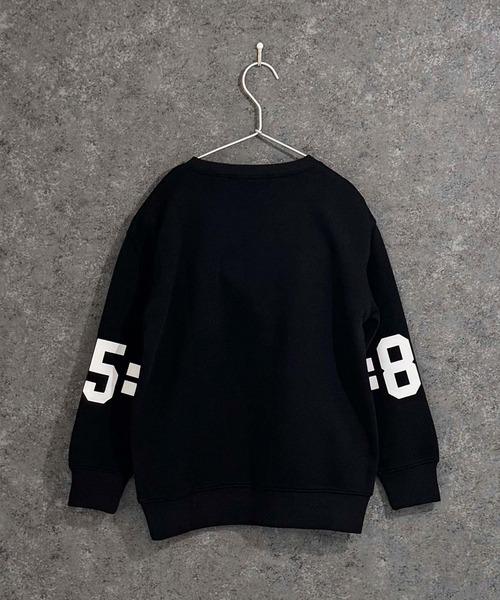 SHISKY(シスキー)の「裏起毛 綿タッチ ピリング防止加工 オーバーサイズ GAME トレーナー(スウェット・キッズ・ブラック/杢グレー/オフホワイト/ブラック系その他/ネイビー/チャコール・110/120/130/140/150/160)」の17枚目の写真