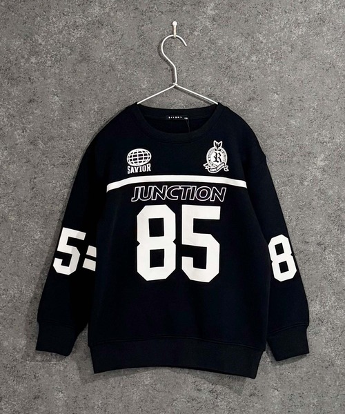 SHISKY(シスキー)の「裏起毛 綿タッチ ピリング防止加工 オーバーサイズ GAME トレーナー(スウェット・キッズ・ブラック/杢グレー/オフホワイト/ブラック系その他/ネイビー/チャコール・110/120/130/140/150/160)」の18枚目の写真