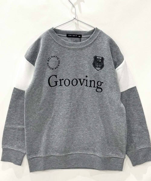 SHISKY(シスキー)の「裏起毛 綿タッチ ピリング防止加工 オーバーサイズ GAME トレーナー(スウェット・キッズ・ブラック/杢グレー/オフホワイト/ブラック系その他/ネイビー/チャコール・110/120/130/140/150/160)」の19枚目の写真