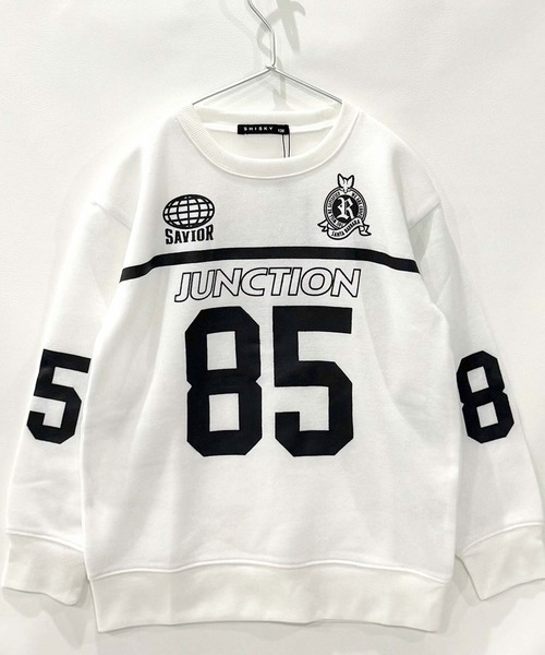 SHISKY(シスキー)の「裏起毛 綿タッチ ピリング防止加工 オーバーサイズ GAME トレーナー(スウェット・キッズ・ブラック/杢グレー/オフホワイト/ブラック系その他/ネイビー/チャコール・110/120/130/140/150/160)」の22枚目の写真