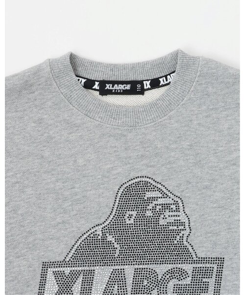 XLARGE KIDS(エクストララージキッズ)の「ラインストーンOGトレーナー(スウェット・キッズ・トップグレー/ブラック/ブラウン・90cm/140cm/130cm/100cm/120cm/110cm)」の5枚目の写真