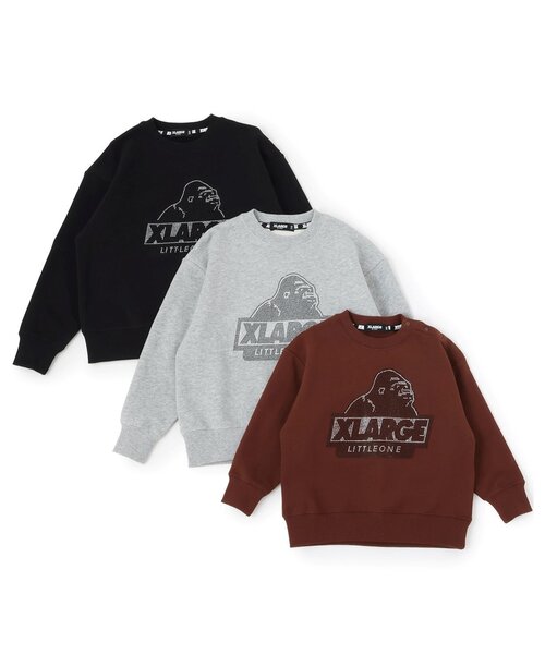 XLARGE KIDS(エクストララージキッズ)の「ラインストーンOGトレーナー(スウェット・キッズ・トップグレー/ブラック/ブラウン・90cm/140cm/130cm/100cm/120cm/110cm)」の9枚目の写真