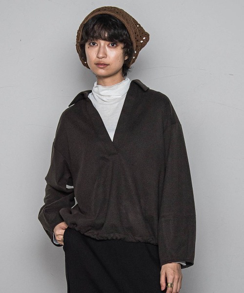 MAYSON GREY（メイソングレイ）の「【楽・美・軽】スキッパーブラウス≪手洗い可能≫（シャツ/ブラウス・レディース・オフホワイト/ブラウン/グレー系その他・M）」の17枚目の写真