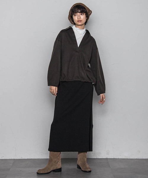 MAYSON GREY（メイソングレイ）の「【楽・美・軽】スキッパーブラウス≪手洗い可能≫（シャツ/ブラウス・レディース・オフホワイト/ブラウン/グレー系その他・M）」の20枚目の写真