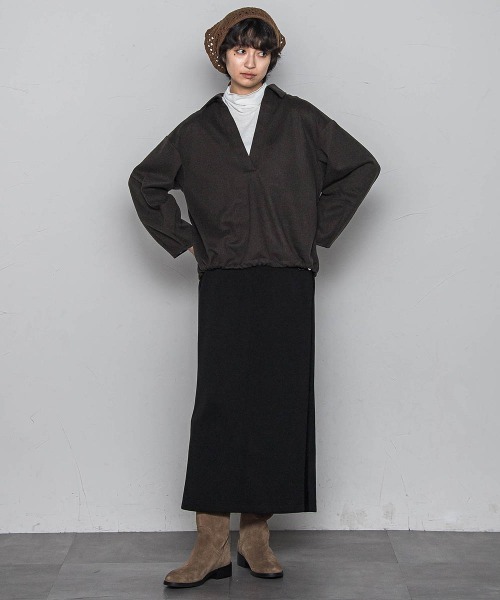 MAYSON GREY（メイソングレイ）の「【楽・美・軽】スキッパーブラウス≪手洗い可能≫（シャツ/ブラウス・レディース・オフホワイト/ブラウン/グレー系その他・M）」の21枚目の写真