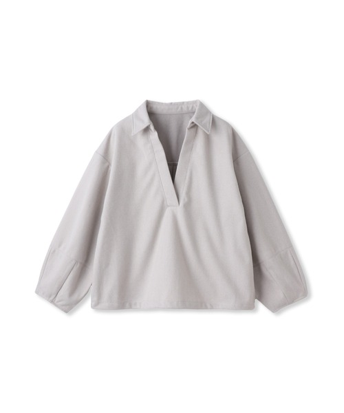 MAYSON GREY（メイソングレイ）の「【楽・美・軽】スキッパーブラウス≪手洗い可能≫（シャツ/ブラウス・レディース・オフホワイト/ブラウン/グレー系その他・M）」の4枚目の写真