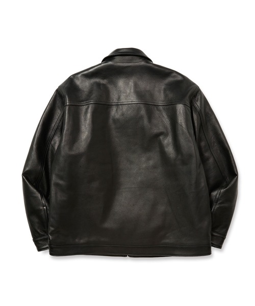 CALEE（キャリー）の「LEATHER SWINGTOP ＜WITH PYTHON LEATHER