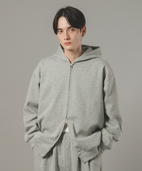 RAGEBLUE（レイジブルー）の「ボンディングジップパーカー【セットアップ対応】（パーカー・メンズ・レッド/グレー系その他/ブラック・MEDIUM/LARGE）」の2枚目の写真