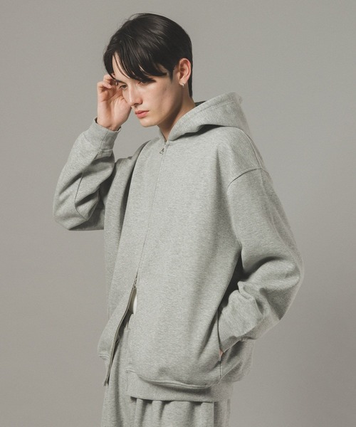 RAGEBLUE（レイジブルー）の「ボンディングジップパーカー【セットアップ対応】（パーカー・メンズ・レッド/グレー系その他/ブラック・MEDIUM/LARGE）」の6枚目の写真