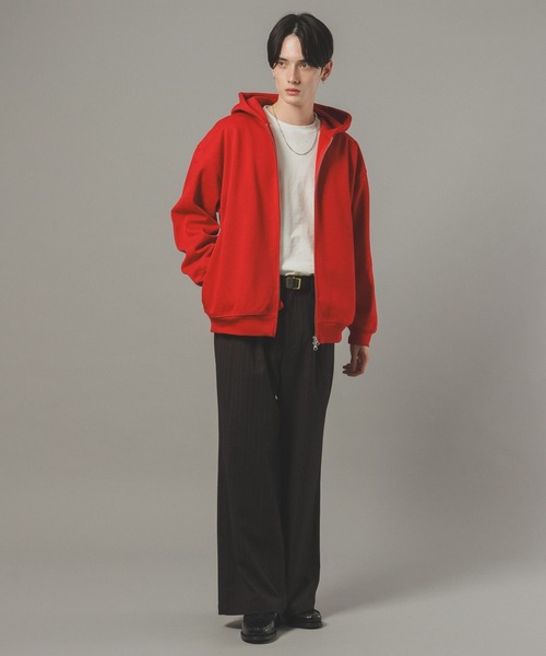 RAGEBLUE（レイジブルー）の「ボンディングジップパーカー【セットアップ対応】（パーカー・メンズ・レッド/グレー系その他/ブラック・MEDIUM/LARGE）」の8枚目の写真