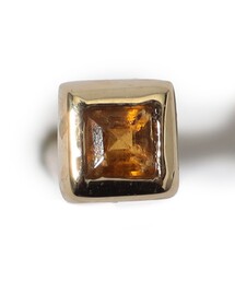 Metier Mini Bezel Set Princess Gemstone Studs 片耳ピアス