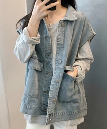 SallyLunn（サリーラン）の「ノースリーブデニムジャケット（デニムジャケット）」