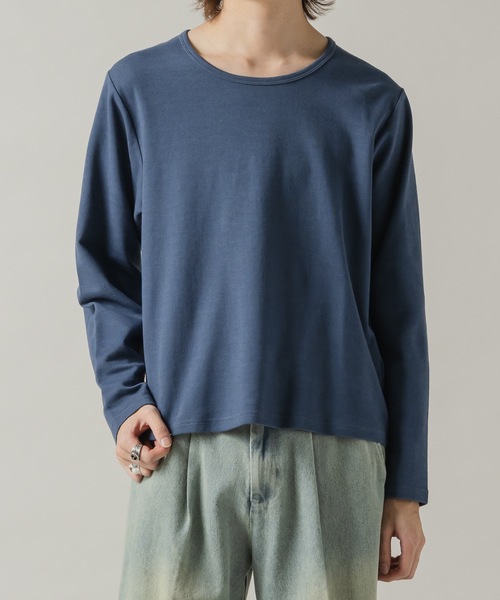 CASPER JOHN(キャスパージョン)の「Smooth U neck cut sew/スムースUネックカットソー(Tシャツ/カットソー・メンズ・ホワイト/ブラック/グレー/ライトグリーン/ブルー/レッド・X-SMALL/SMALL/MEDIUM/LARGE)」の5枚目の写真