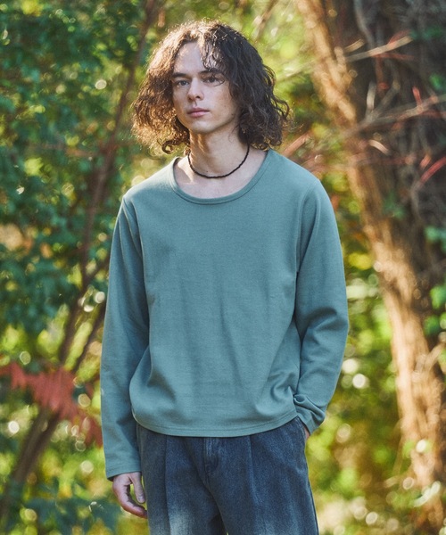 CASPER JOHN(キャスパージョン)の「Smooth U neck cut sew/スムースUネックカットソー(Tシャツ/カットソー・メンズ・ホワイト/ブラック/グレー/ライトグリーン/ブルー/レッド・X-SMALL/SMALL/MEDIUM/LARGE)」の12枚目の写真
