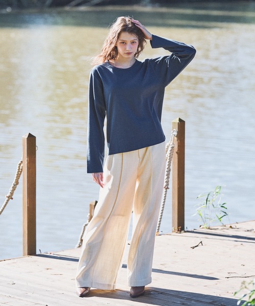 CASPER JOHN(キャスパージョン)の「Smooth U neck cut sew/スムースUネックカットソー(Tシャツ/カットソー・メンズ・ホワイト/ブラック/グレー/ライトグリーン/ブルー/レッド・X-SMALL/SMALL/MEDIUM/LARGE)」の15枚目の写真