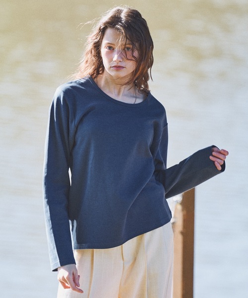 CASPER JOHN(キャスパージョン)の「Smooth U neck cut sew/スムースUネックカットソー(Tシャツ/カットソー・メンズ・ホワイト/ブラック/グレー/ライトグリーン/ブルー/レッド・X-SMALL/SMALL/MEDIUM/LARGE)」の14枚目の写真