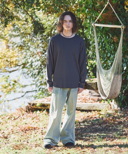 CASPER JOHN(キャスパージョン)の「Smooth U neck cut sew/スムースUネックカットソー(Tシャツ/カットソー・メンズ・ホワイト/ブラック/グレー/ライトグリーン/ブルー/レッド・X-SMALL/SMALL/MEDIUM/LARGE)」の19枚目の写真